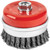 PG116 - 4" KNOTTED WIRE  CUP BRUSH, 5/8"-11 ARBOR SIZE, 12,500 RPM