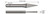 6 po (152,4 mm) ; 3/8 po (9,5 mm) Taille du stock ; 5/32 po (4,0 mm) largeur du tranchant ; Ciseau à nez rond à la main