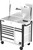PG207  -  44" RS PRO 8-DRAWER SERVICE SERVICE CART ( POLAR WHITE)