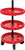 PG214 - SPINNING TOOL TRAY TOWER, 3 TRAYS, 35 LBS CAPACITY PER TRAY, 5" CASTERS, 22" X 22" 48", RED