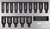DXS2 Drive Hex Deep Metric Impact Socket Set, 15 pièces