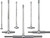 PG322 - 6-PC TELESCOPING GAUGE SET, RANGE: 5/16" - 6",  DEPTHS: 4" - 5"