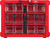 PG202 - 40 LBS CAPACITY PACKOUT™ MODULAR TILT BIN ORGANIZER, 2 LARGE BINS W/ DIVIDERS & 8 SMALL BINS, 19.7" X 15.2" X 6.7"