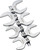 PG157  -  6-PC 1/2" DRIVE SAE JUMBO CROWFOOT WRENCH SET, 1-5/8"-2-1/4"