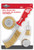 PG116 - 4-PC CRIMPED WIRE BRUSH ASSORTMENT, BRASS COATED CARBON STEEL, 1/4" HEX SHANK + HAND BRUSH