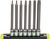 PG108 - ENSEMBLE DE PILOTES HEXAGONALS MÉTRIQUES RPT DE 7 PIÈCES 1/4'' LONG, 2MM-7MM