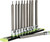 PG108 - 10-PC 1/4'' DRIVE LONG SAE RPT HEX DRIVER SET, 5/64"-9/32"