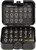 PG108 - 16-PC 3/8" DRIVE SHORT METRIC & SAE RPT HEX DRIVER SET, 4-12MM & 1/8"-3/8"