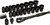 PG6 - 25-PC 3/8" DRIVE PASS-THRU™ RATCHET AND UNIVERSAL DESIGN SOCKET SET, 3/8"-7/8", 10-19MM, (3) PHILLIPS & SLOTTED BITS