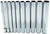 PG146 - 10-PC PRISE 1/4" 6 PT. JEU DE DOUILLES MÉTRIQUES EXTRA PROFONDES DE 4,5" DE LONG, 6-15 MM