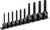 PG158 - 10-PC 1/4" & 3/8" DRIVE X-LONG IMPACT TORX® BIT SOCKET SET ON METAL STORAGE RAIL, T10-T50
