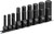 PG160 - 9-PC 1/4" & 3/8" DRIVE X-LONG IMPACT SAE HEX BIT SOCKET SET ON METAL STORAGE RAIL, 1/4"-3/4"