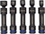 PG137 - 5-PC PRISE 1/2" JEU DE DOUILLES D’IMPACT DE TRANSMISSION LOURDE SANS BROCHES DE 12 PT. – 3/8 », 1/2 », 12 MM, 13 MM, 18 MM
