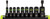 PG110 - 9-PC PRISE 1/4" ENSEMBLE EXTRACTEUR DE DOUILLE SAE RPT, 3/16 »-1/2 »