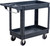 PG204 - 500 LBS CAPACITY MEDIUM SIZE HEAVY DUTY 2-SHELF PLASTIC UTILITY CART, 40" X 17" X 33"