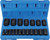 PG135 - 19-PC PRISE 1/2" JEU DE DOUILLES À IMPACT SAE SEMI-PROFONDES À 6 POINTS, DE 3/8 » À 1-1/2 »