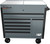 45" H2 7-DRAWER SLIDE TOP SERVICE CART WITH 2 POWER STRIPS – GRAPHITE GRAY