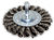 KNOTTED W. WHEEL BRUSH 4''  X 1/4 SHAFT  STEEL