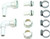 PG392 - ENSEMBLE DE RACCORDS DEF – COMPREND : (2) RACCORDS BARBÉS DROIT, (2) RACCORDS BARBÉS À 90°, (4) COLLIERS DE SERRAGE