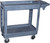 CAPACITÉ DE 500 LBS, CHARIOT DE SERVICE INDUSTRIEL EN PLASTIQUE À 2 ÉTAGES, 16 » X 30 »