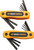 17-PC SAE/METRIC FOLDING HEX KEY SET, 5/64" - 1/4" & 2MM - 8MM