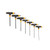 PG161  -  7-PC SAE T-HANDLE BALL END KEY SET, 3/32" – 1/4", 2.5MM – 10MM