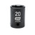 1/2"DRIVE 20MM STANDARD IMPACT SOCKET