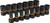 PG121 - JEU DE DOUILLES SAE/METRIC D’EXTRACTION PAR IMPACT DE 15 PIÈCES 1/4 » ET 3/8 » DR. BOLTER™ BITER SAE/METRIC PAR IMPACT, 7-19 MM, 1/4 « -3/4 »