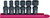 PG153 - 6 pièces PRISE 1/4" Jeu de douilles à impact universelle SAE à 6 points