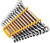 PG159 - 12-PC 90-TOOTH 12-POINT METRIC FLEX HEAD COMBINATION RATCHETING WRENCH SET ON A RACK, 8MM-19MM
