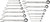 PG152 - ENSEMBLE DE CLÉ À CLIQUET COMBINÉE SAE 12 POINTS À 90 DENTS DE 14 PIÈCES, 1/4 »-1 »