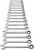 PG159 - SET WRENCH RATCHETING COMBINATION MET 16PC TRAY