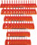 PG206 - PACK DE SIX PLATEAUX À DOUILLE - ORANGE