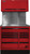 41” CTS SET WITH TOOL BOARD BACK SPLASH - RED