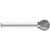KnKut SD-5 Ball Shape Carbide Burr 1/2 » x 1/2 » x 2-1/4 » OAL avec 1/4 » Shank