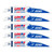6"x1" 6TPI Demolition Nail Embedded Wood Recip 5 pk
