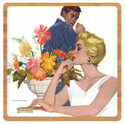 Saturday Evening Post: Romance Coaster Set w/ Base