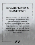 Edward Gorey The Gashlycrumb Tinies Wood Coaster Set