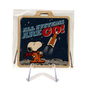 Peanuts "All Systems Are GO!" Square Bag Tag