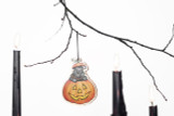 Mary Engelbreit  Zoom  Scottie Pumpkin Wooden Ornament