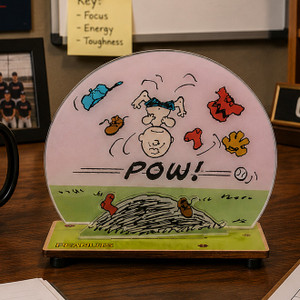“POW” Charlie Brown Laser Sculpture