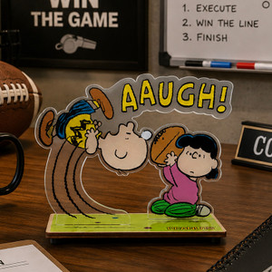 Peanuts Football "AAUGH" Laser Sculpture