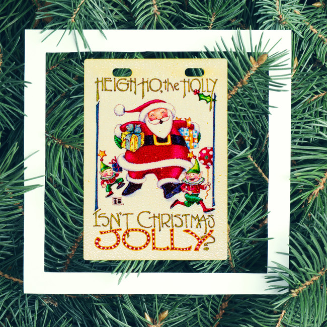 Isn't Christmas Jolly ornament on background