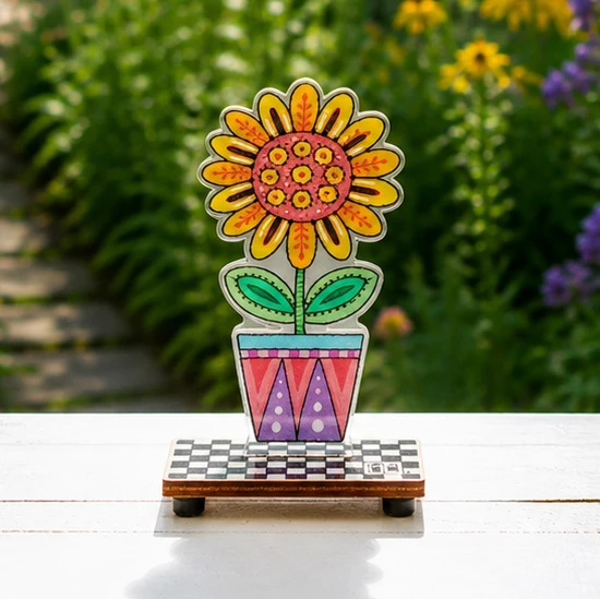 Mary Engelbreit Sun Flower Mini Laser Sculpture