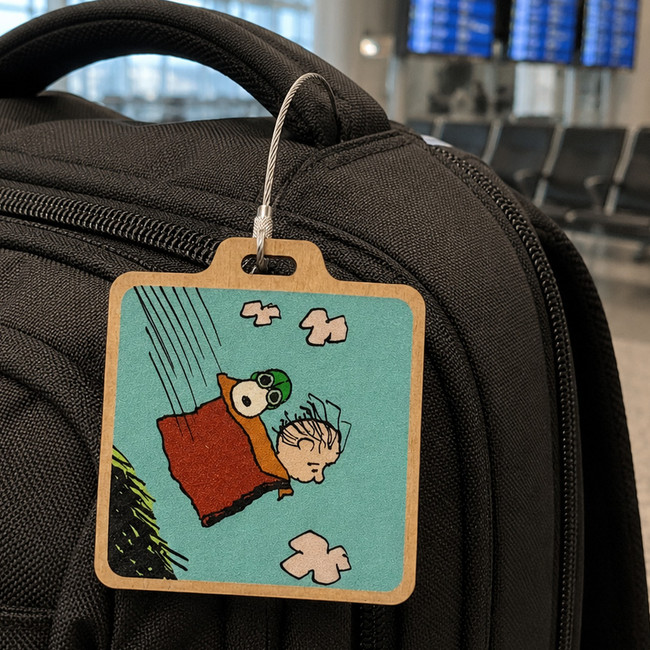 Peanuts Test Pilot Bag Tag