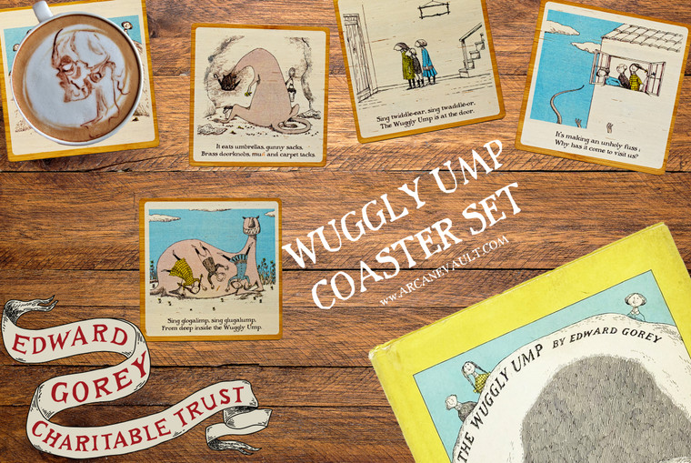 Edward Gorey Wuggly Ump  Coaster Set w/out Base