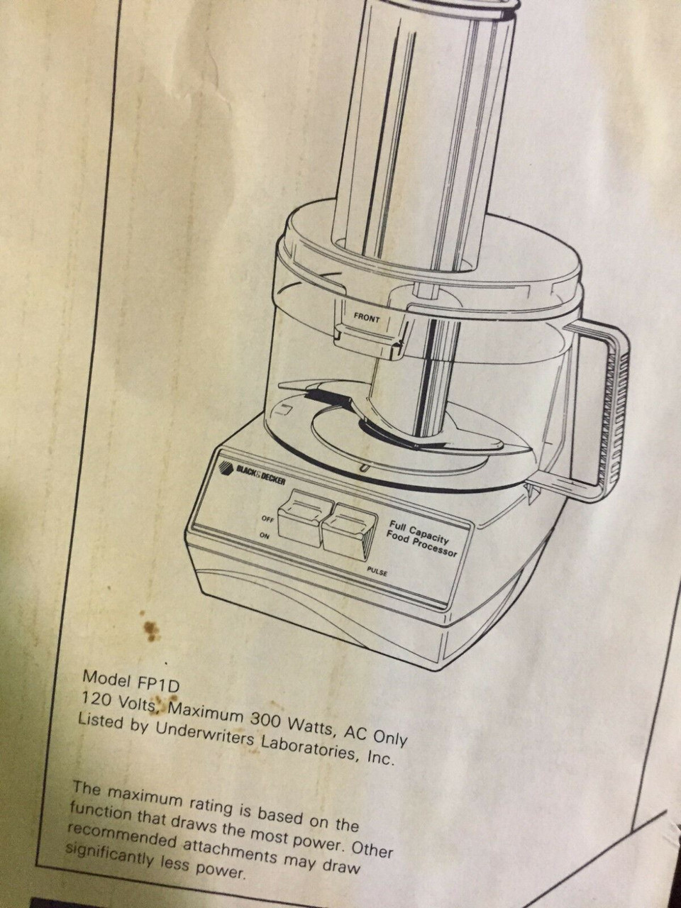 Black & Decker FP10 Shortcut Food Processor (New!) Wolf's Big Bad Garage