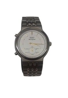 Vintage Seiko 8M25 Chronograph Alarm Timer Quartz Writst Watch (New!)