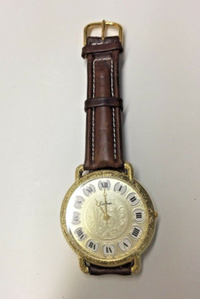 Luxury Men GOLD Steampunk ENGRAVED QUARTZ Stainless Steel Wrist Watch