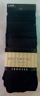 Black Socks for Women | White Stag Shoe Size 4-10, Sock Size 9-11 | Six Pairs